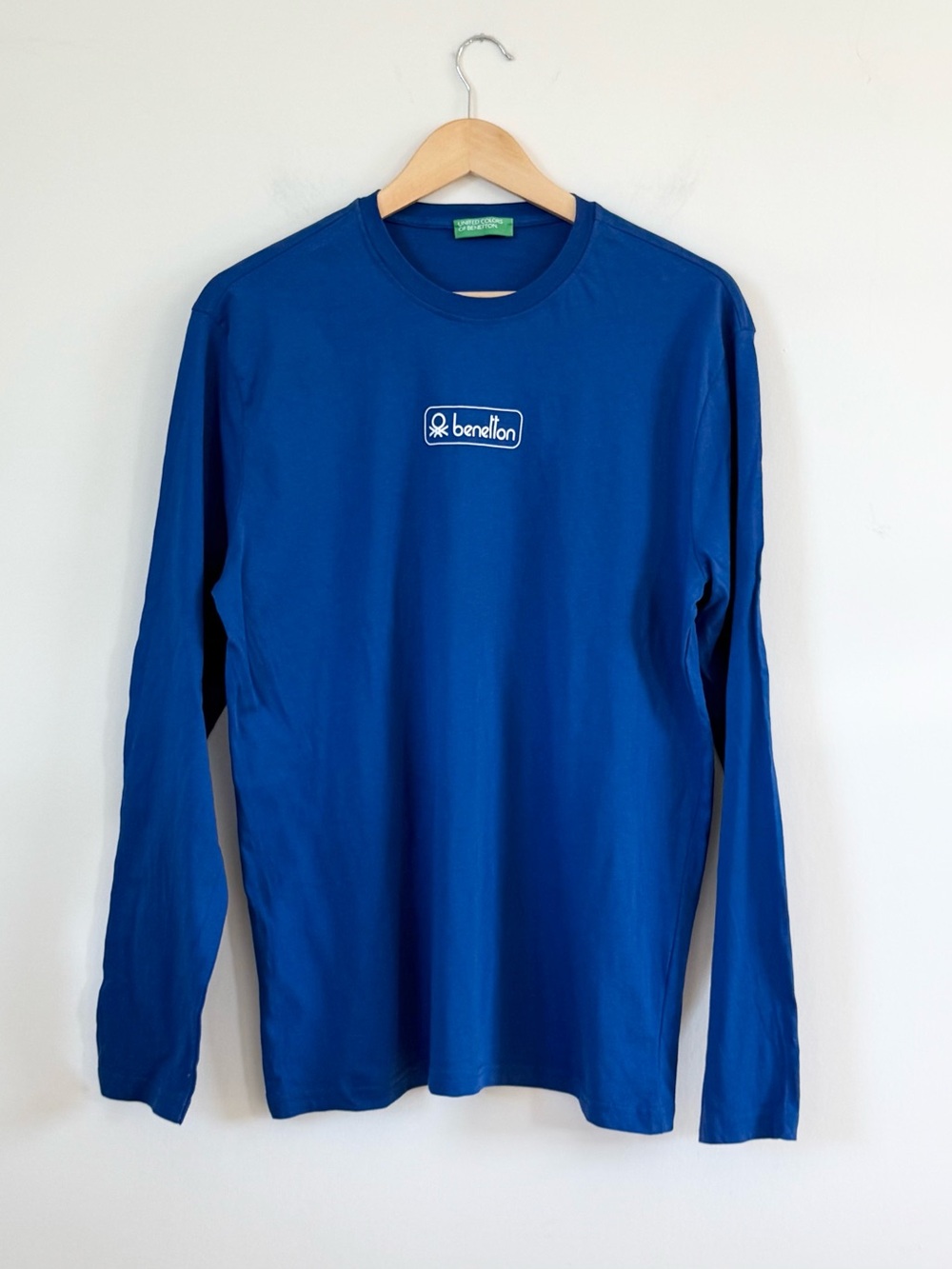 United Colors of Benetton Long Sleeve Classic Logo Tee Menβs size XL